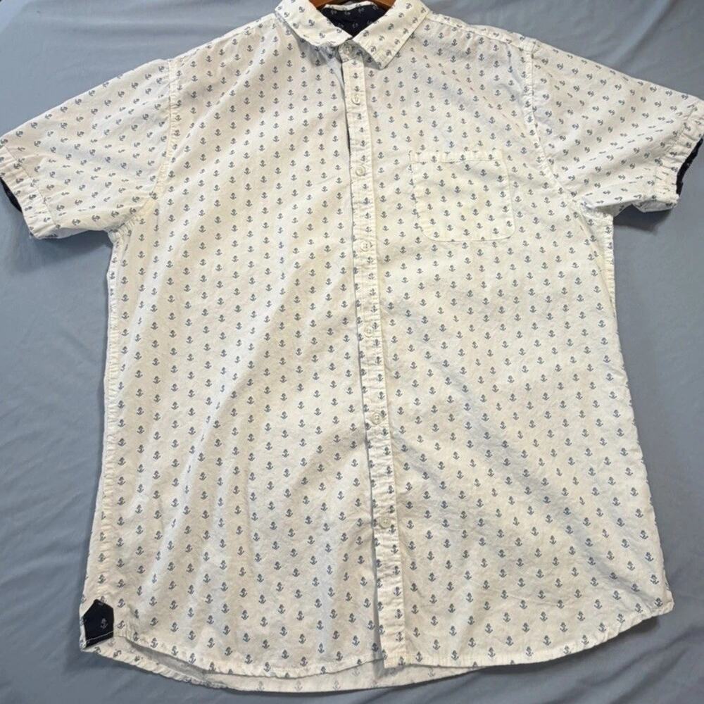 Paper Denim Cloth Shirt Men’s XL Button-Up Short Sleeve Summer Breathable NEW